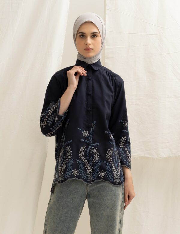 Blus Afiya Navy