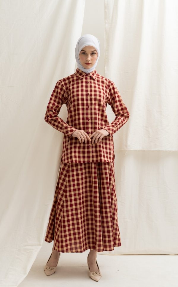 Blus Luna Rya Marun Big Size - Image 9