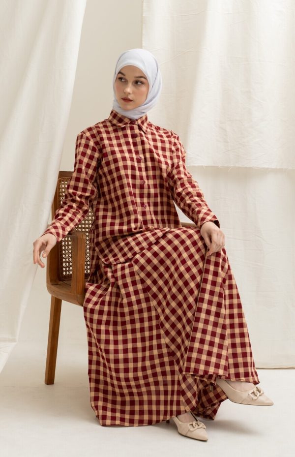 Blus Luna Rya Marun Big Size - Image 3
