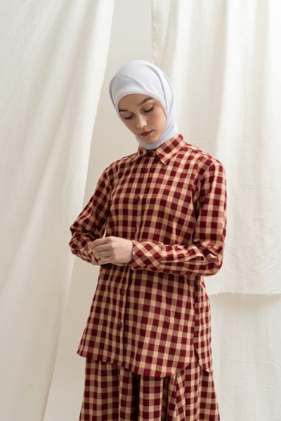 Blus Luna Rya Marun Big Size