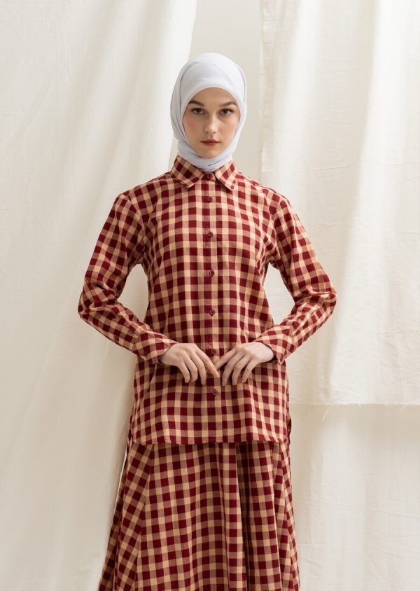 Blus Luna Rya Marun Big Size - Image 5