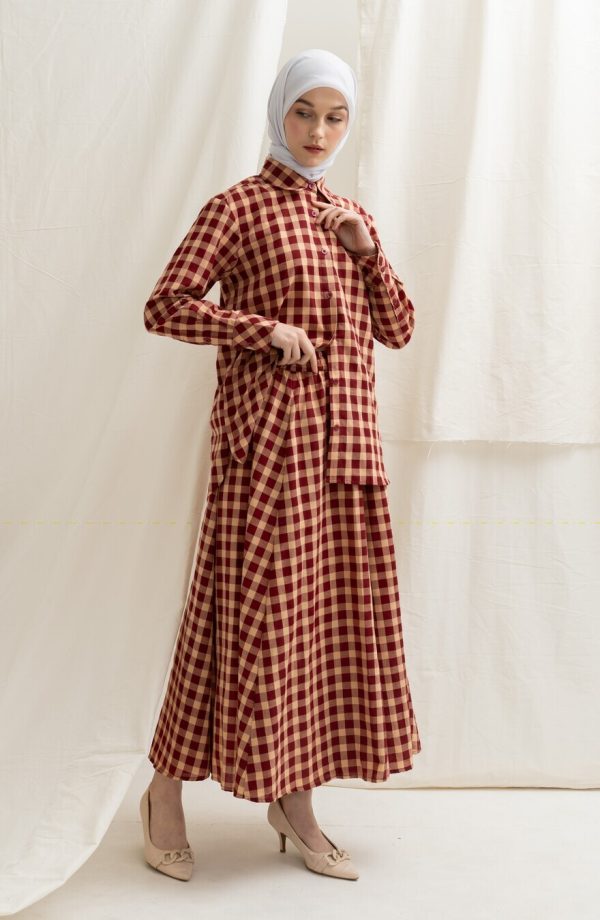 Blus Luna Rya Marun Big Size - Image 4
