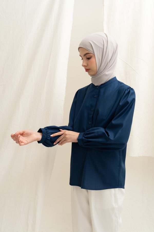 Blus Teana Navy Big Size - Image 8