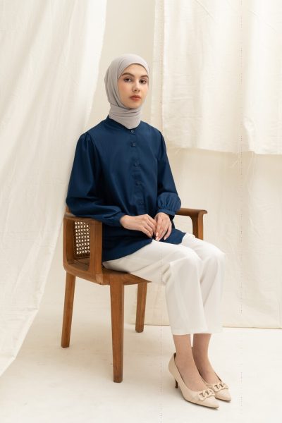 Blus Teana Navy Big Size