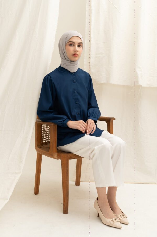 Blus Teana Navy Big Size