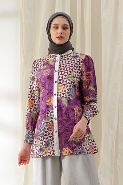 Blus Velya Nurma Purple Big Size