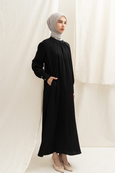 Gamis Lara Elaina Hitam Big Size