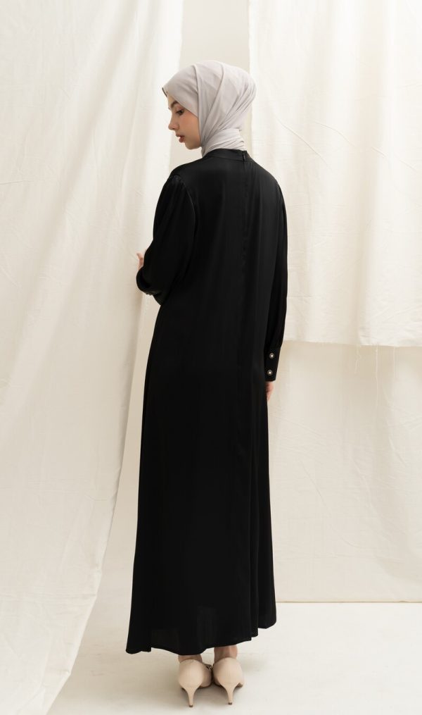 Gamis Lara Elaina Hitam Big Size - Image 7