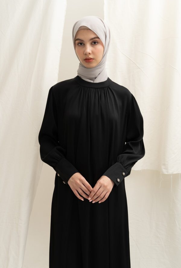Gamis Lara Elaina Hitam Big Size - Image 5