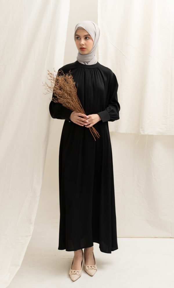 Gamis Lara Elaina Hitam Big Size - Image 8