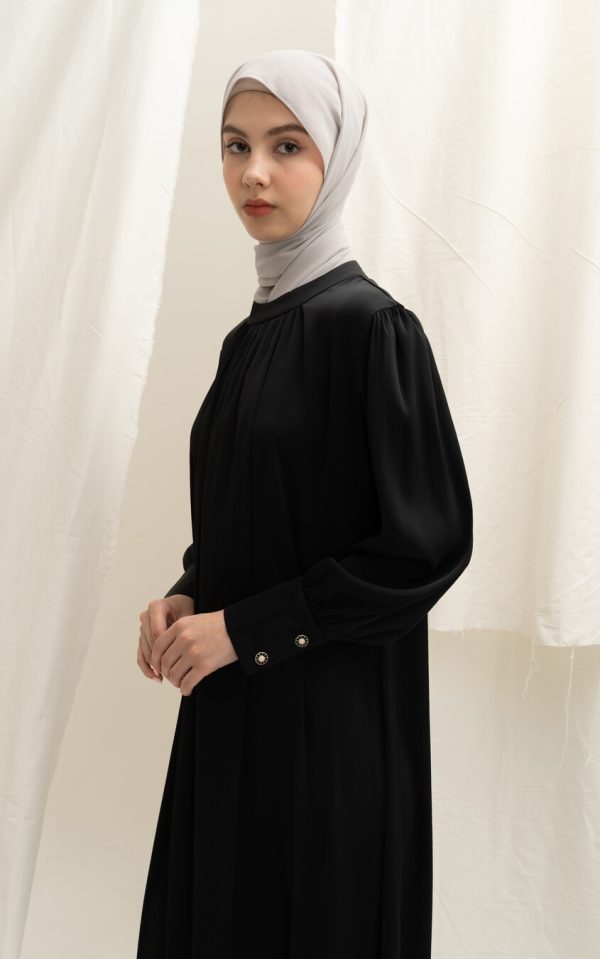 Gamis Lara Elaina Hitam Big Size - Image 4