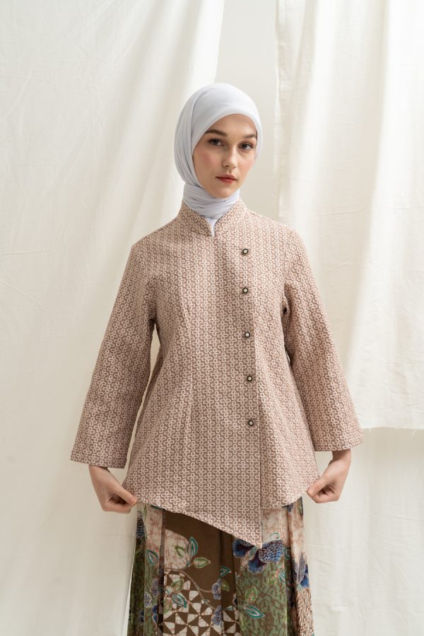 Kebaya Janggan Melati Coklat Muda - Image 6