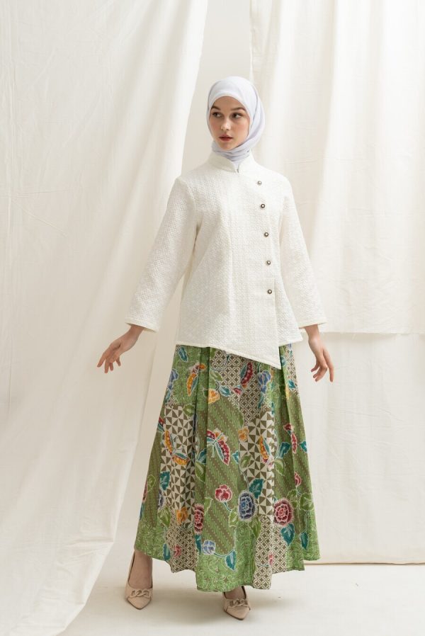 Kebaya Janggan Melati Off White Big Size - Image 2