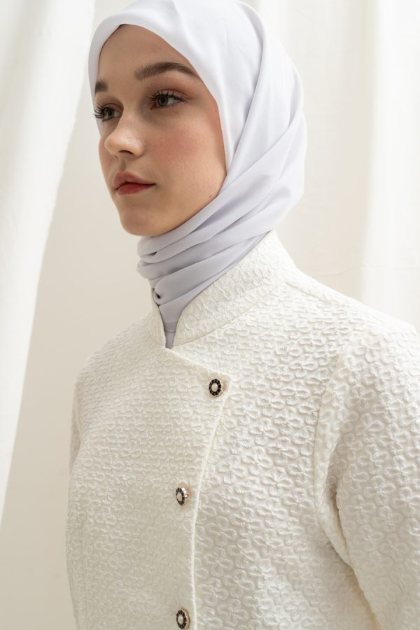 Kebaya Janggan Melati Off White Big Size - Image 4