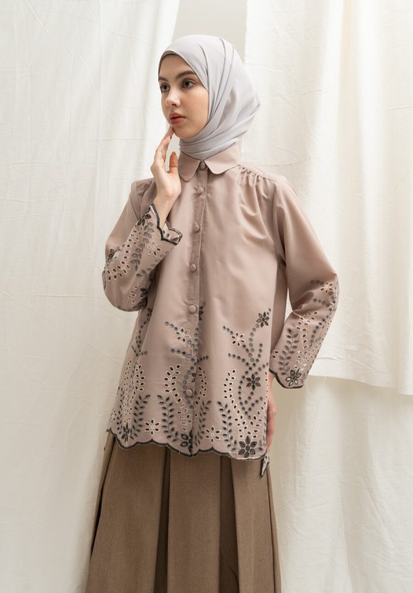 Blus Afiya Cream Big Size - Image 4