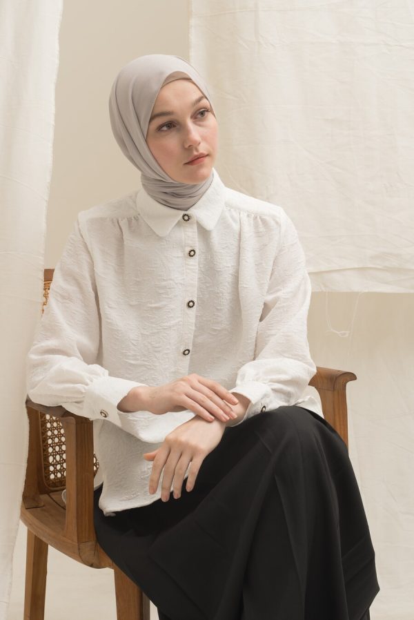 Blus Afiya Fia White - Image 3