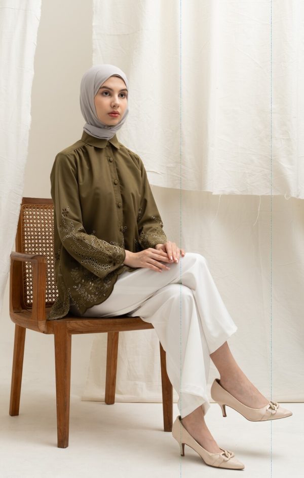 Blus Afiya Hijau - Image 3