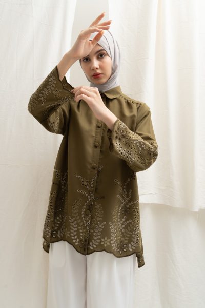 Blus Afiya Hijau Big Size