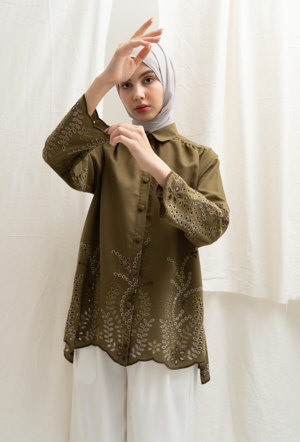 Blus Afiya Hijau Big Size