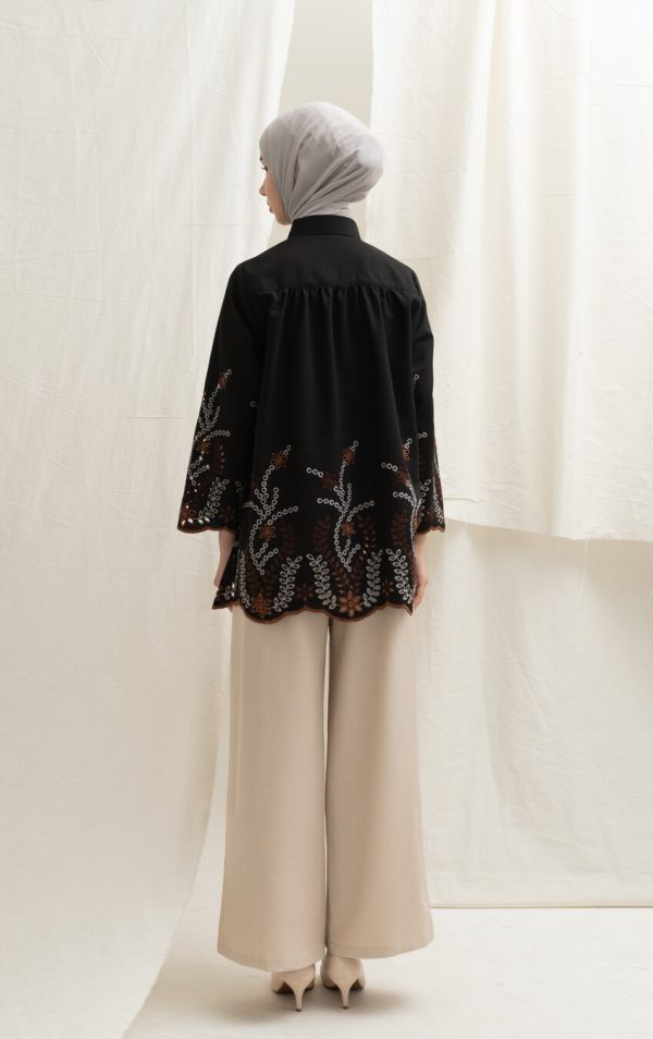 Blus Afiya Hitam Big Size - Image 8