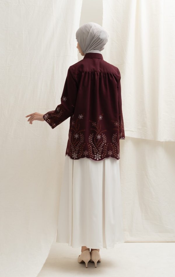 Blus Afiya Marun Big Size - Image 8