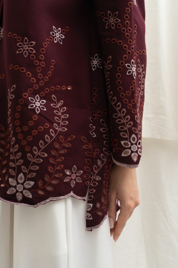 Blus Afiya Marun Big Size - Image 7