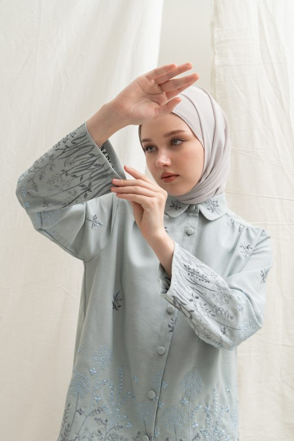 Blus Afiya Savana Baby Blue Big Size - Image 5