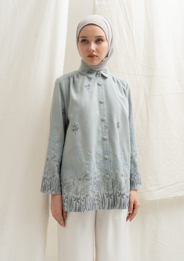 Blus Afiya Savana Baby Blue Big Size - Image 4