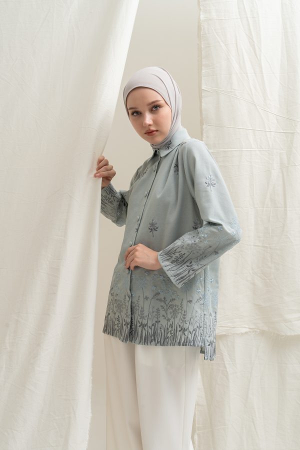 Blus Afiya Savana Baby Blue Big Size - Image 2