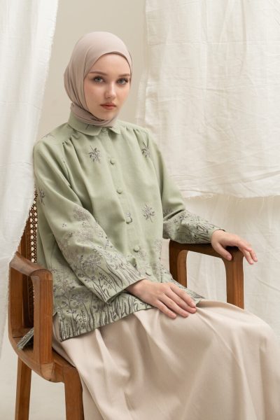 Blus Afiya Savana Light Green