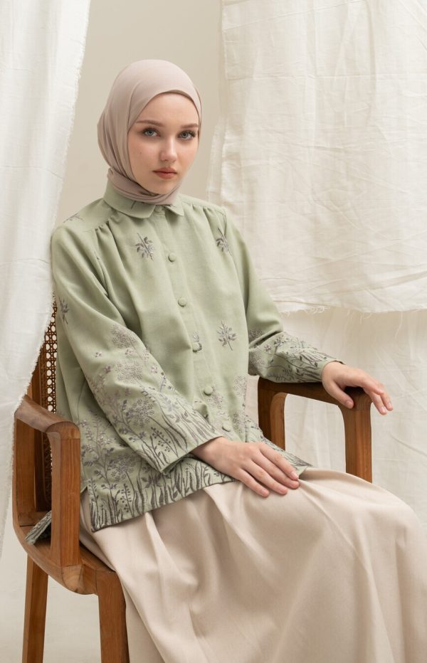 Blus Afiya Savana Light Green