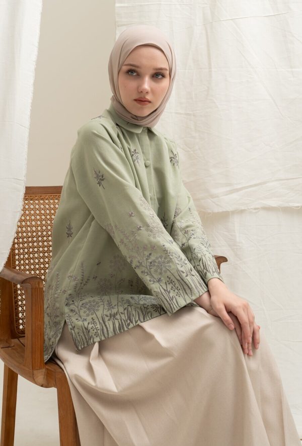Blus Afiya Savana Light Green - Image 3