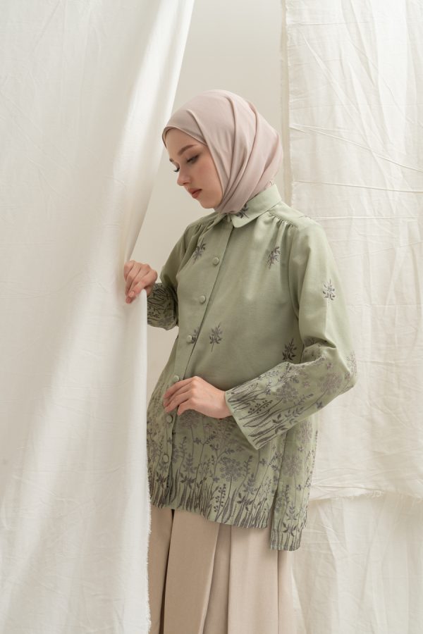 Blus Afiya Savana Light Green - Image 4