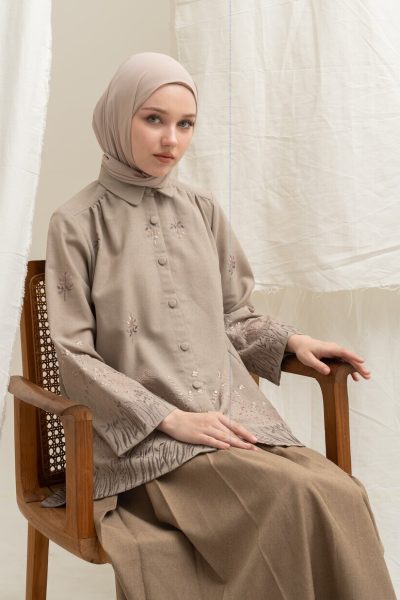 Blus Afiya Savana Mocca - S
