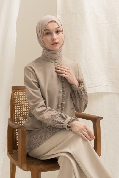 Blus Lyla Savana Mocca Big Size