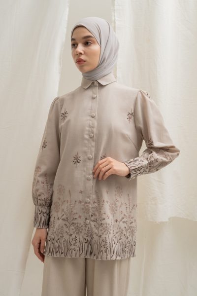 Blus Velya Savana Latte Big Size