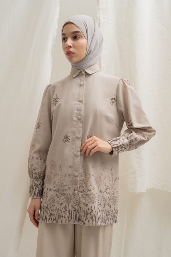 Blus Velya Savana Latte Big Size