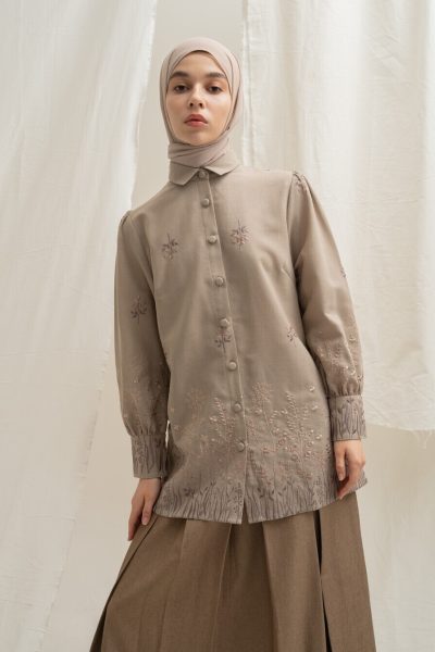 Blus Velya Savana Mocca Big Size