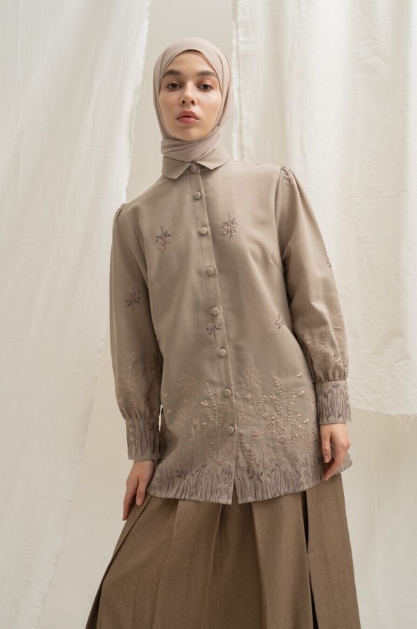 Blus Velya Savana Mocca Big Size