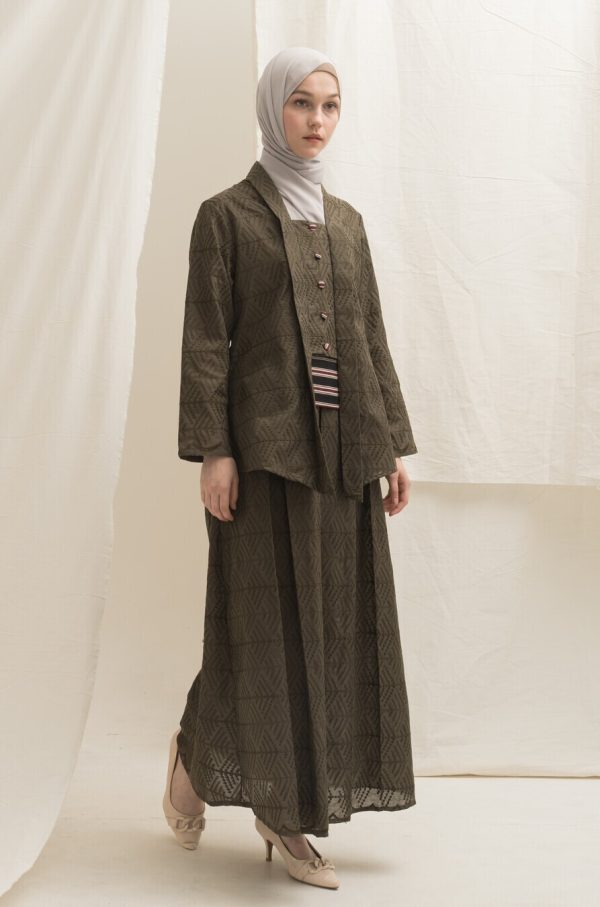 Deena Skirt Ghia Dark Olive - Image 4