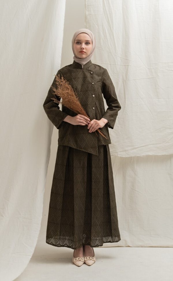 Deena Skirt Ghia Dark Olive - Image 4