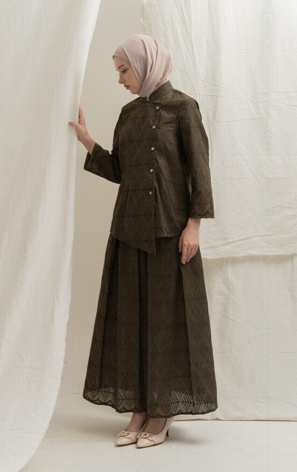 Deena Skirt Ghia Dark Olive - Image 2