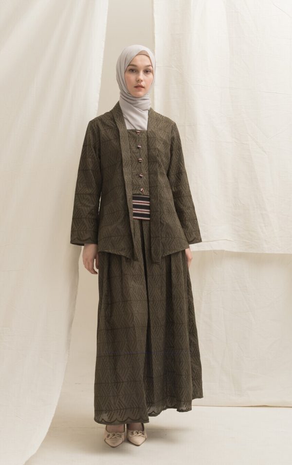 Deena Skirt Ghia Dark Olive - Image 2