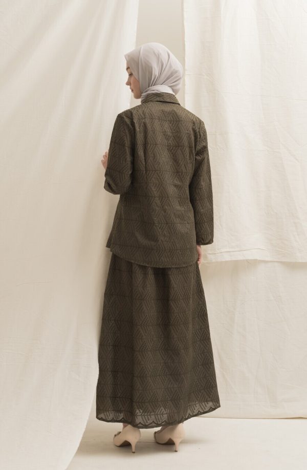 Deena Skirt Ghia Dark Olive - Image 3