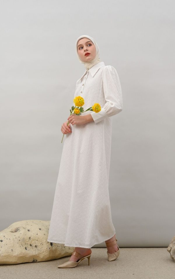 Gamis Zenia Naula White Big Size - Image 3