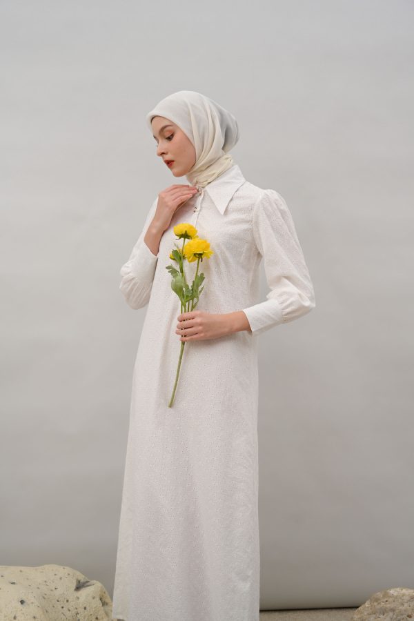 Gamis Zenia Naula White Big Size - Image 7