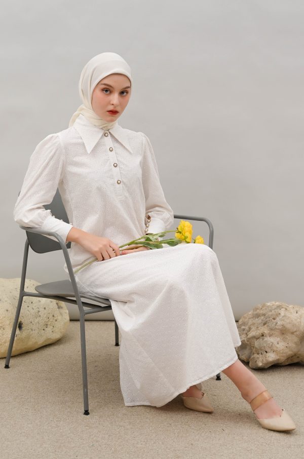 Gamis Zenia Naula White Big Size