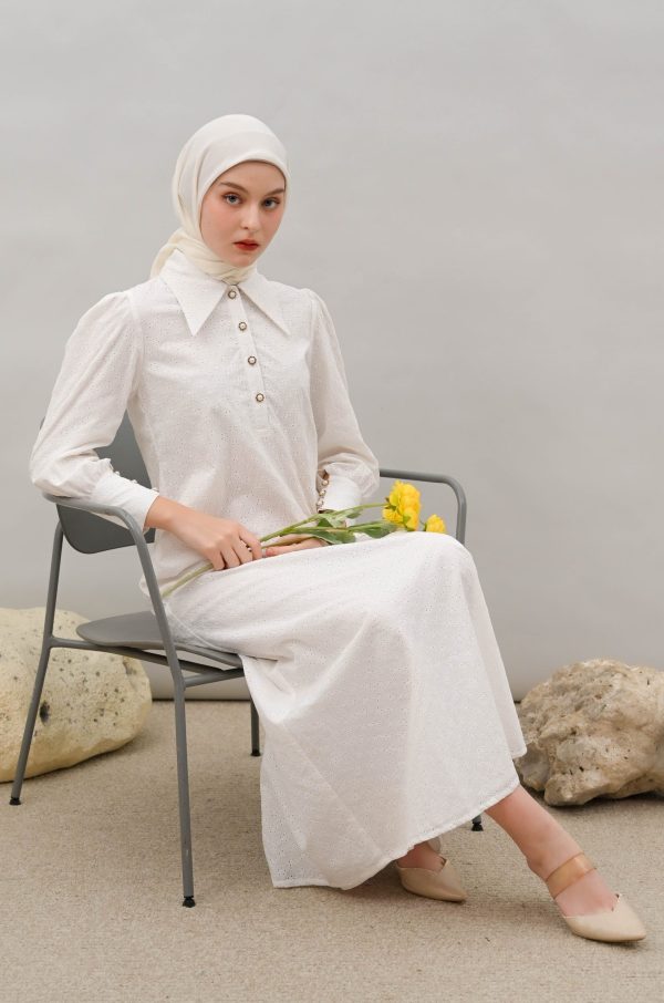 Gamis Zenia Naula White Big Size