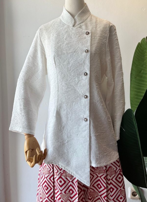 Kebaya Janggan Fia White Big Size