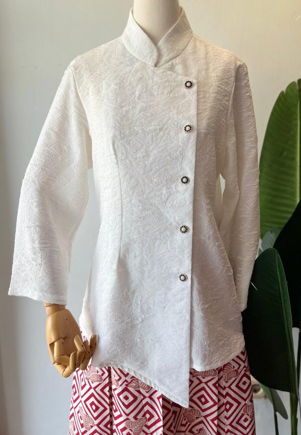Kebaya Janggan Fia White Big Size - Image 2
